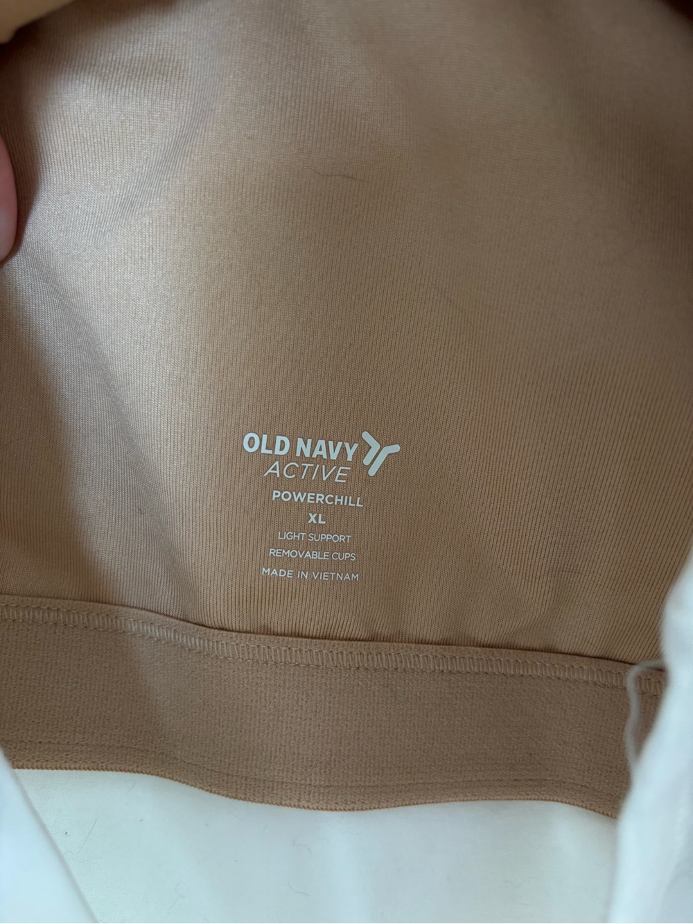 Old Navy One-Shoulder Cream Crop Top - Picture 2 of 3